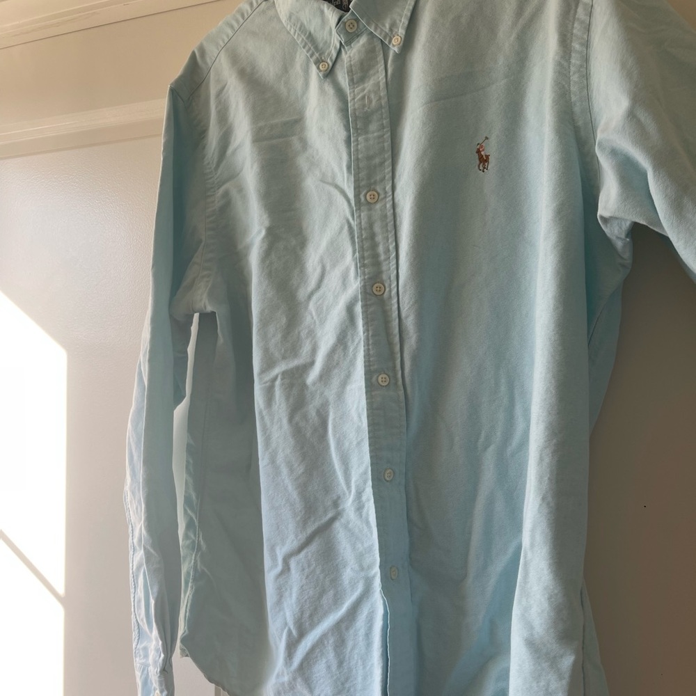 Mens Oxford Polo Ralph Lauren light blue